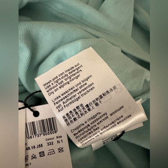 Marc Cain Sport Turquoise Long Sleeve V-Cross front Top Size N1 (US 4) NWT - Picture 5 of 5